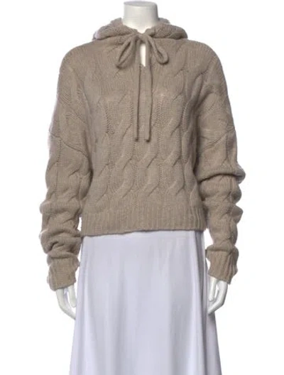 Pre-owned Sablyn Cashmere Tie Neck Sweater In Neutrals