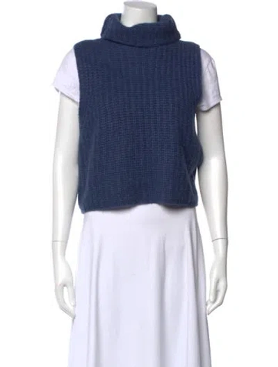 Pre-owned Sablyn Cashmere Turtleneck Sweater In Blue