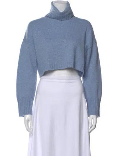 Pre-owned Sablyn Cashmere Turtleneck Sweater In Blue