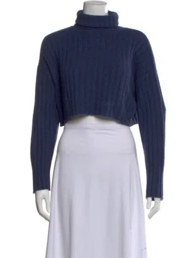 Pre-owned Sablyn Cashmere Turtleneck Sweater In Blue