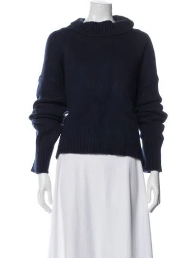 Pre-owned Sablyn Cashmere Turtleneck Sweater In Blue