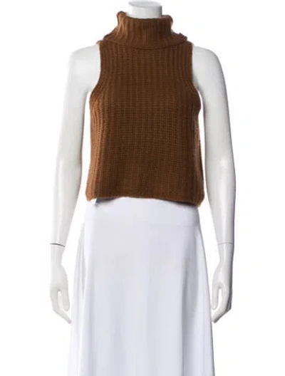 Pre-owned Sablyn Cashmere Turtleneck Sweater In Brown