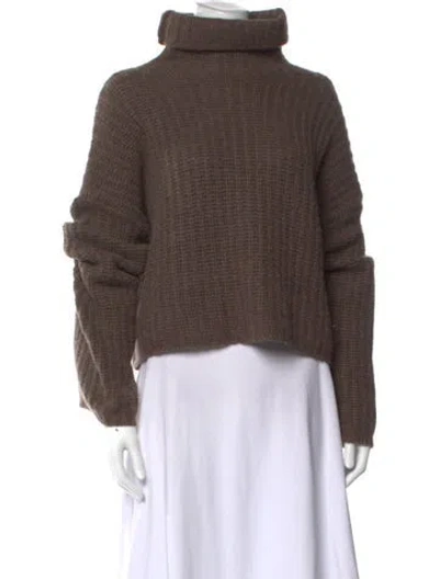 Pre-owned Sablyn Cashmere Turtleneck Sweater In Brown