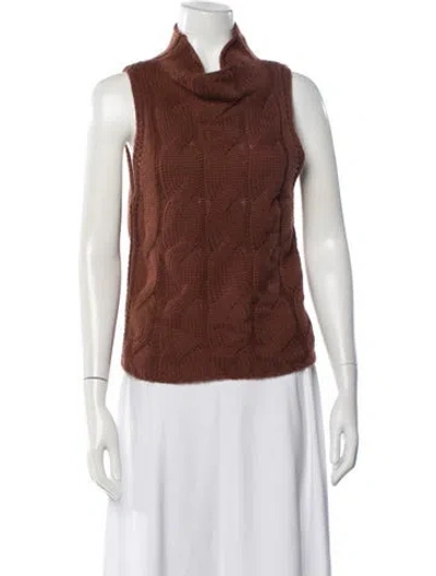 Pre-owned Sablyn Cashmere Turtleneck Sweater In Brown