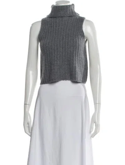 Pre-owned Sablyn Cashmere Turtleneck Sweater In Gray