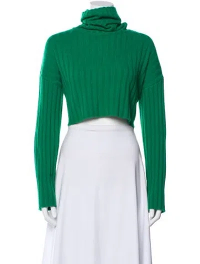 Pre-owned Sablyn Cashmere Turtleneck Sweater In Green