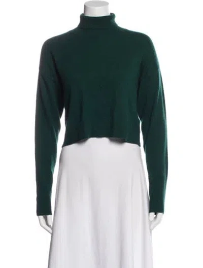 Pre-owned Sablyn Cashmere Turtleneck Sweater In Green