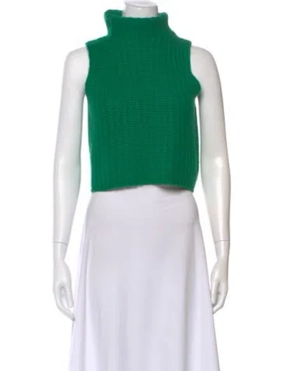 Pre-owned Sablyn Cashmere Turtleneck Sweater In Green