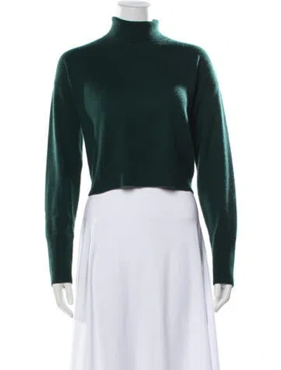 Pre-owned Sablyn Cashmere Turtleneck Sweater In Green