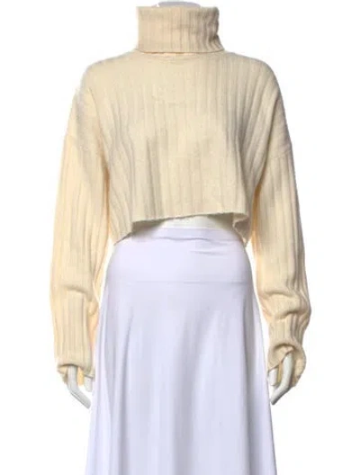 Pre-owned Sablyn Cashmere Turtleneck Sweater In Neutral