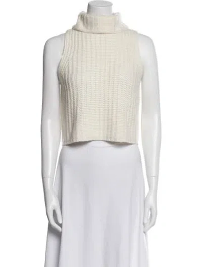 Pre-owned Sablyn Cashmere Turtleneck Sweater In Neutral
