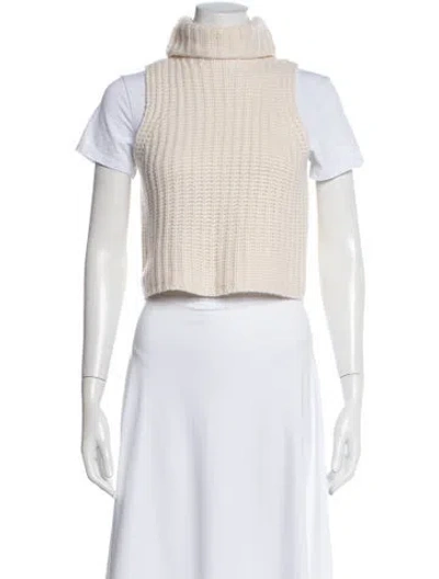 Pre-owned Sablyn Cashmere Turtleneck Sweater In Neutral