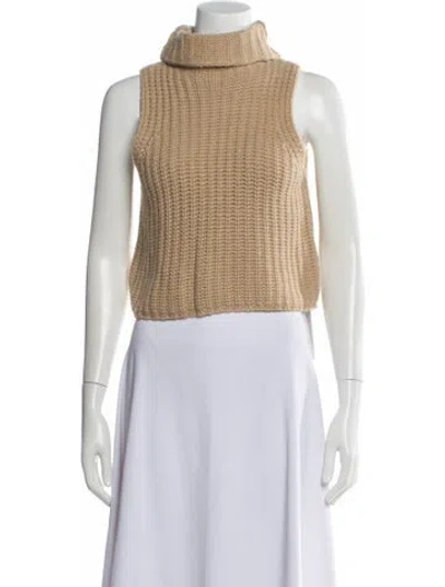 Pre-owned Sablyn Cashmere Turtleneck Sweater In Neutral