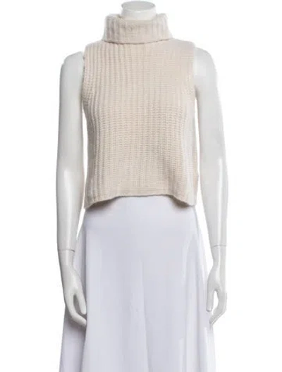 Pre-owned Sablyn Cashmere Turtleneck Sweater In Neutral