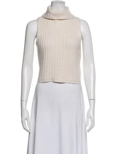 Pre-owned Sablyn Cashmere Turtleneck Sweater In Neutrals