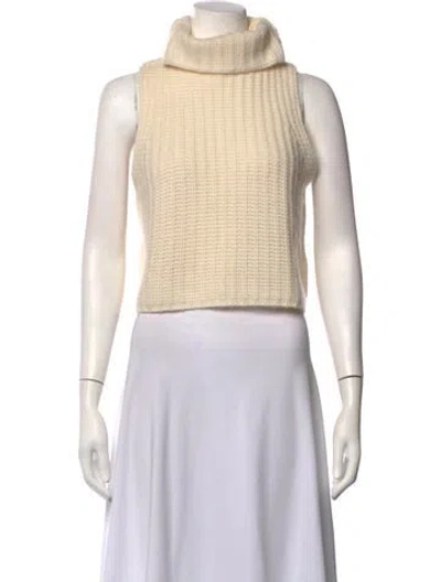 Pre-owned Sablyn Cashmere Turtleneck Sweater In Neutrals