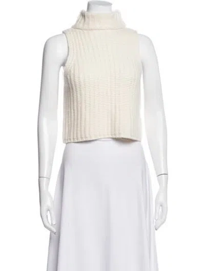 Pre-owned Sablyn Cashmere Turtleneck Sweater In Neutrals
