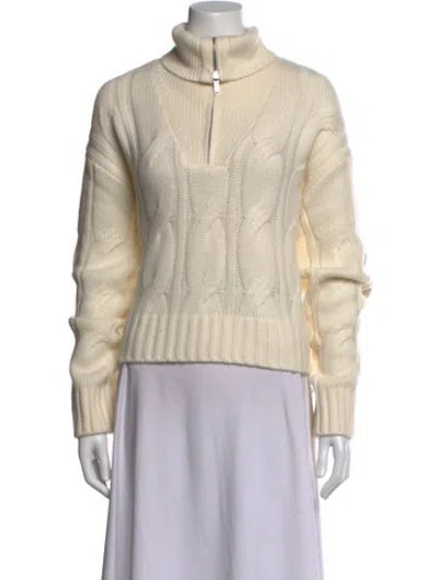 Pre-owned Sablyn Cashmere Turtleneck Sweater In Neutrals