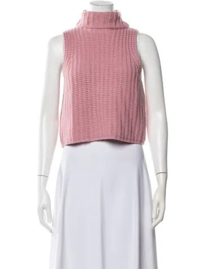 Pre-owned Sablyn Cashmere Turtleneck Sweater In Pink
