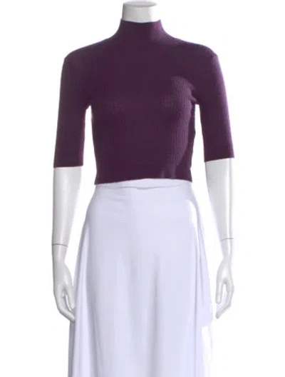 Pre-owned Sablyn Cashmere Turtleneck Sweater In Purple