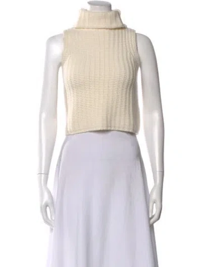 Pre-owned Sablyn Cashmere Turtleneck Top In Green