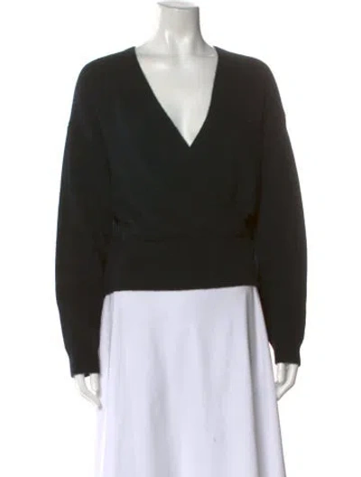 Pre-owned Sablyn Cashmere V-neck Sweater In Black