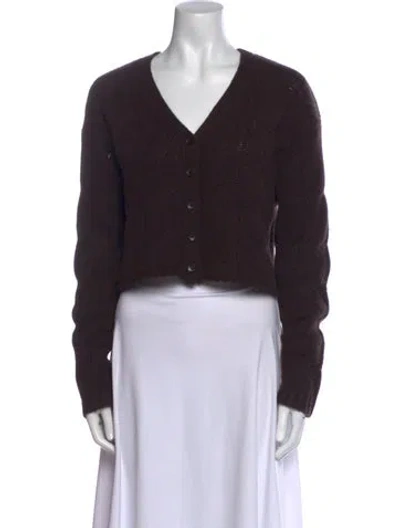 Pre-owned Sablyn Cashmere V-neck Sweater In Black