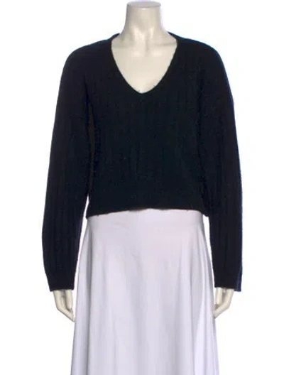 Pre-owned Sablyn Cashmere V-neck Sweater In Black
