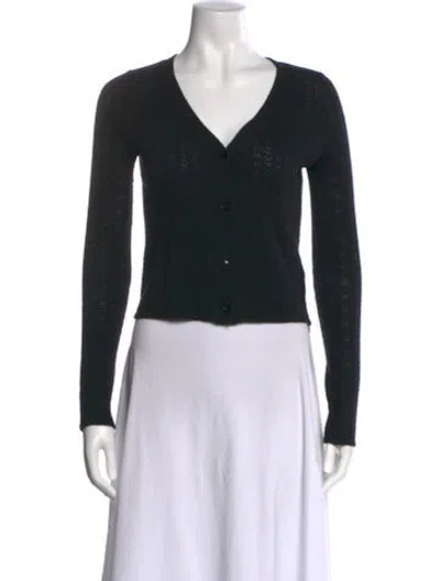 Pre-owned Sablyn Cashmere V-neck Sweater In Black