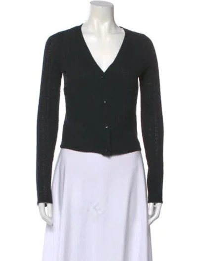 Pre-owned Sablyn Cashmere V-neck Sweater In Black