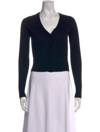 Pre-owned Sablyn Cashmere V-neck Sweater In Black