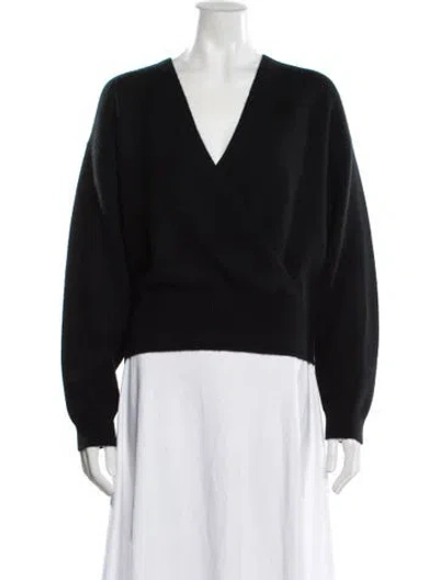 Pre-owned Sablyn Cashmere V-neck Sweater In Black
