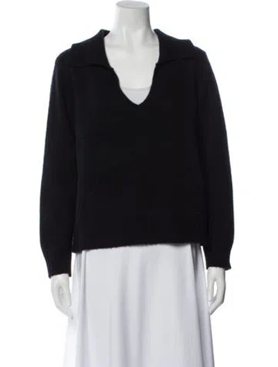 Pre-owned Sablyn Cashmere V-neck Sweater In Blue