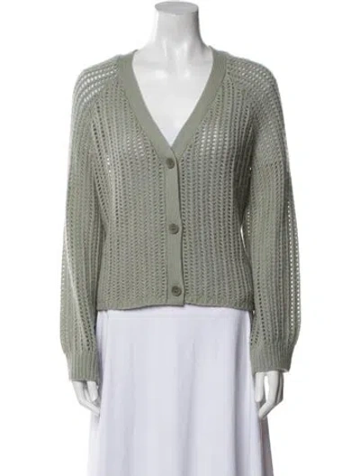 Pre-owned Sablyn Cashmere V-neck Sweater In Blue