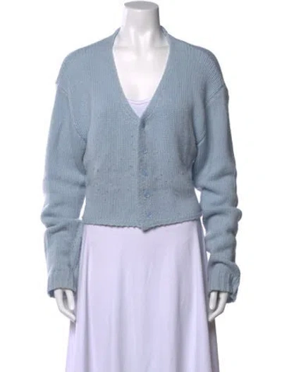 Pre-owned Sablyn Cashmere V-neck Sweater In Blue