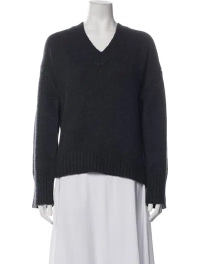Pre-owned Sablyn Cashmere V-neck Sweater In Blue