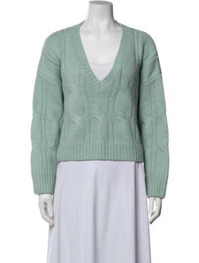 Pre-owned Sablyn Cashmere V-neck Sweater In Blue