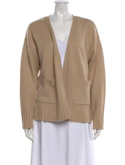 Pre-owned Sablyn Cashmere V-neck Sweater In Brown