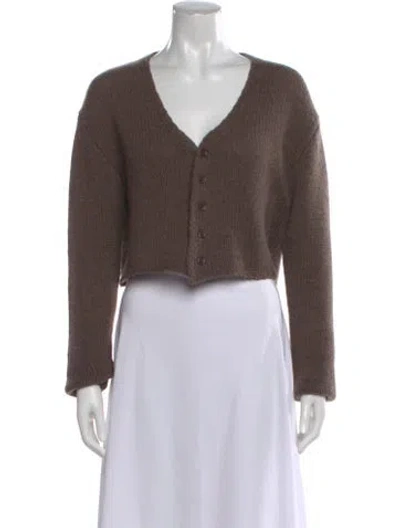 Pre-owned Sablyn Cashmere V-neck Sweater In Brown