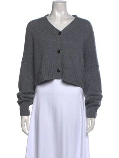 Pre-owned Sablyn Cashmere V-neck Sweater In Gray