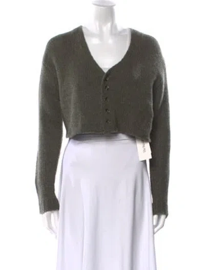 Pre-owned Sablyn Cashmere V-neck Sweater In Gray