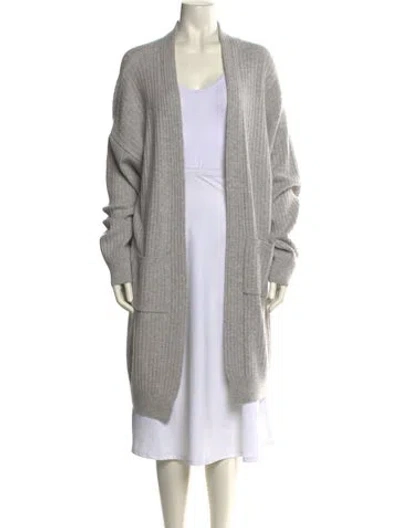 Pre-owned Sablyn Cashmere V-neck Sweater In Gray