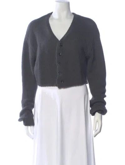 Pre-owned Sablyn Cashmere V-neck Sweater In Gray