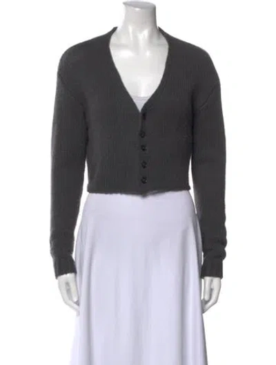 Pre-owned Sablyn Cashmere V-neck Sweater In Gray