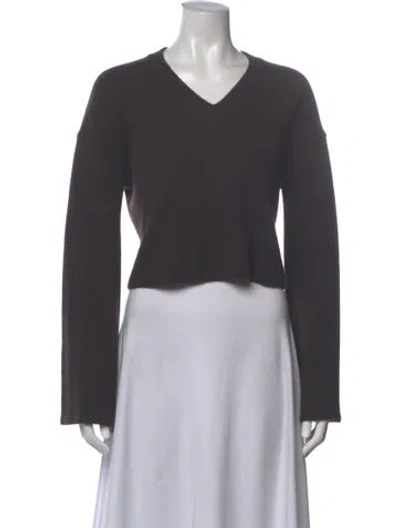 Pre-owned Sablyn Cashmere V-neck Sweater In Gray