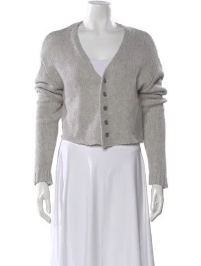 Pre-owned Sablyn Cashmere V-neck Sweater In Gray