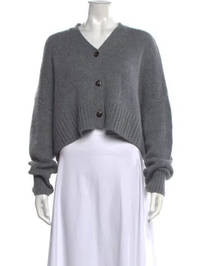 Pre-owned Sablyn Cashmere V-neck Sweater In Gray