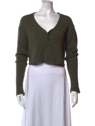 Pre-owned Sablyn Cashmere V-neck Sweater In Grey