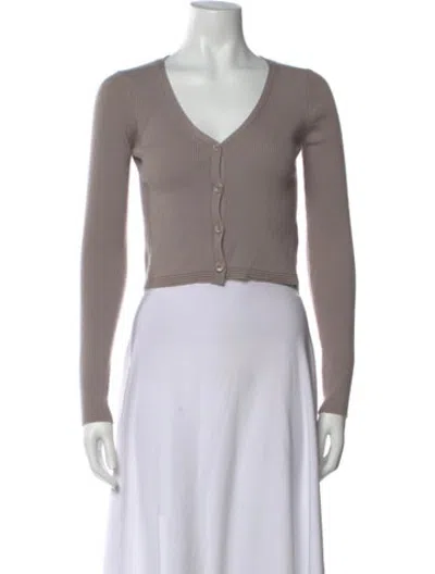 Pre-owned Sablyn Cashmere V-neck Sweater In Grey