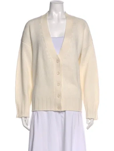 Pre-owned Sablyn Cashmere V-neck Sweater In Neutral